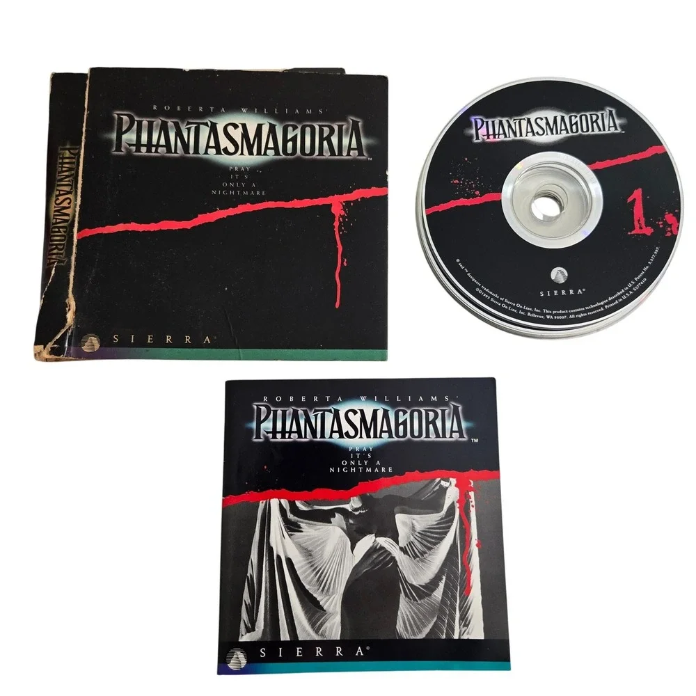 Phantasmagoria PC Game 1995 Vintage Sierra 7 Disc Set Roberta Williams Horror